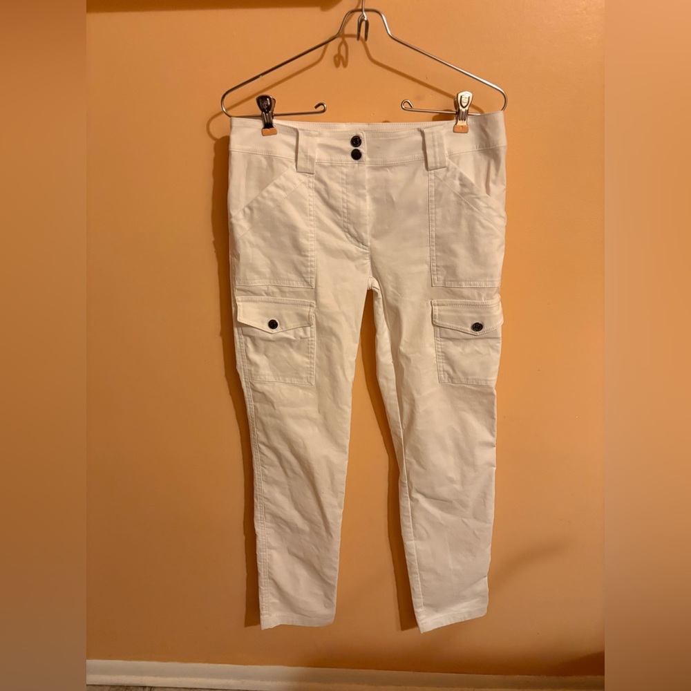 Anatomie Kate Skinny Cargo Pants in White - Picture 5 of 11